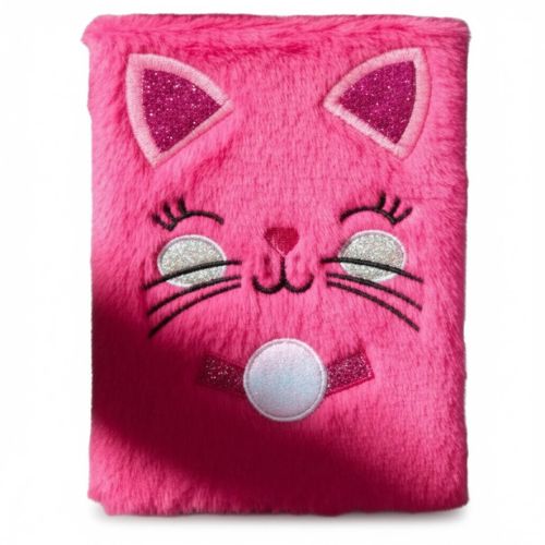 Cuaderno de Notas Gatico Afelpado Rojo