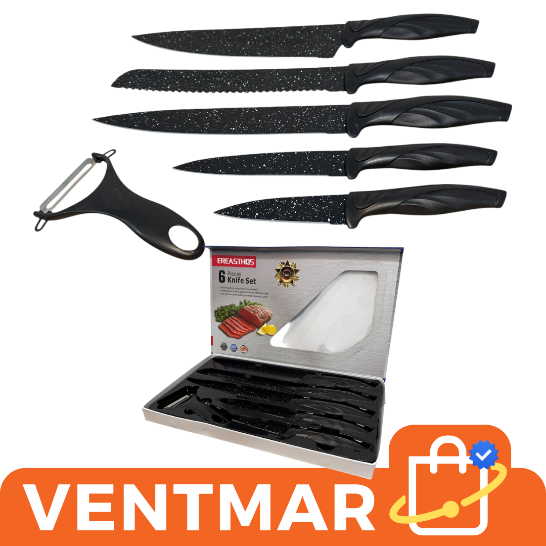Set Cuchillos Cocina + Pela Papa ? 6 UND